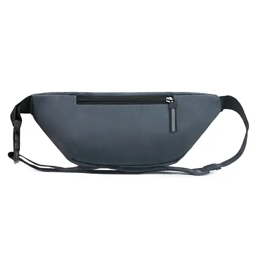 Modern Multi-Compartment Waist Bag with Earphone Port and Adjustable Strap